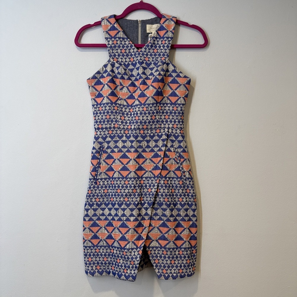 Anthropologie Nomad‎ Mesa Jacquard NWT Dress 0 Morgan Carper Textured Boho Chic